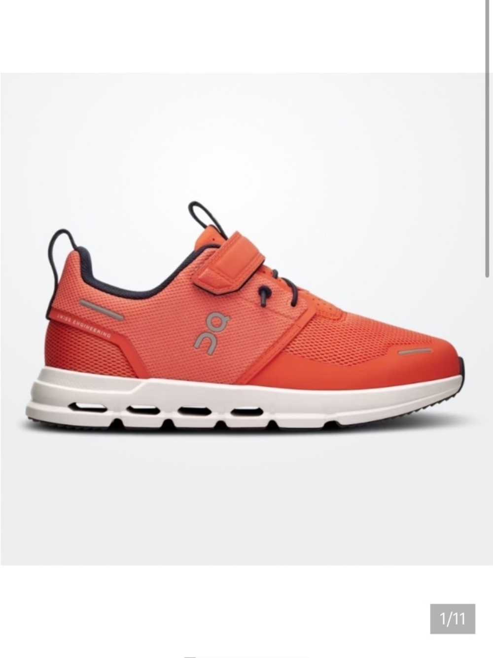 On Running Kids Cloud Play Orange Strap Sneaker Shoes size 1